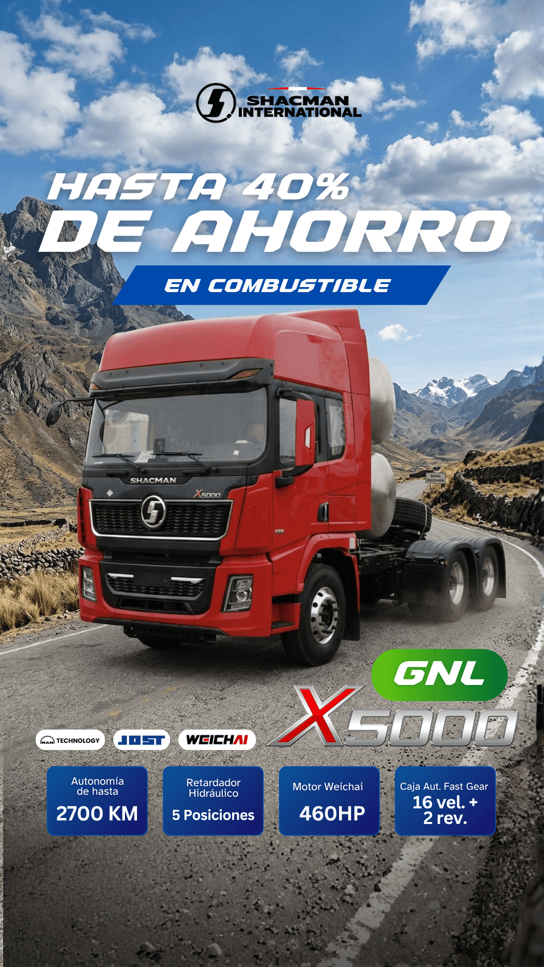 shacman doble tanque ahorro